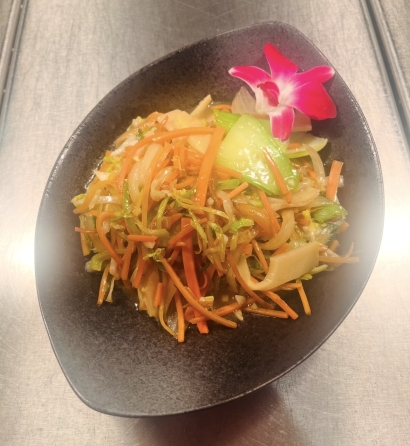 Chop Suey Gemüse an knoblauch Sauce