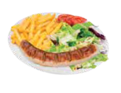 Kalbsbratwurst Teller