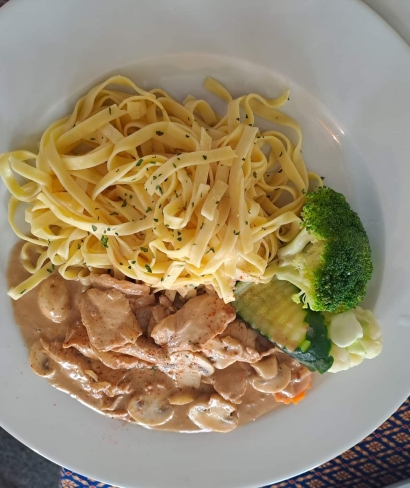 Pouletgeschnetzeltes an Championsauce